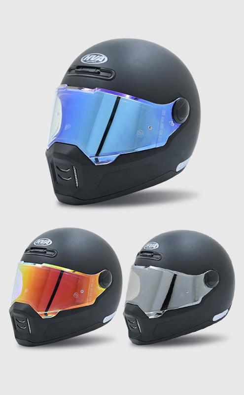 Decor featuring a vintage-inspired HVA™ Retro Full-Face Motorcycle Helmet design from Bean's Moto Booth, displayed as wall art.
