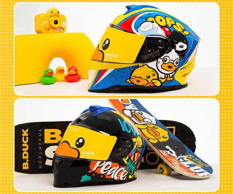 Children's motorcycle helmet by Bean's Moto Booth, TANKED RACING™ design with colorful graphics and secure chin strap.