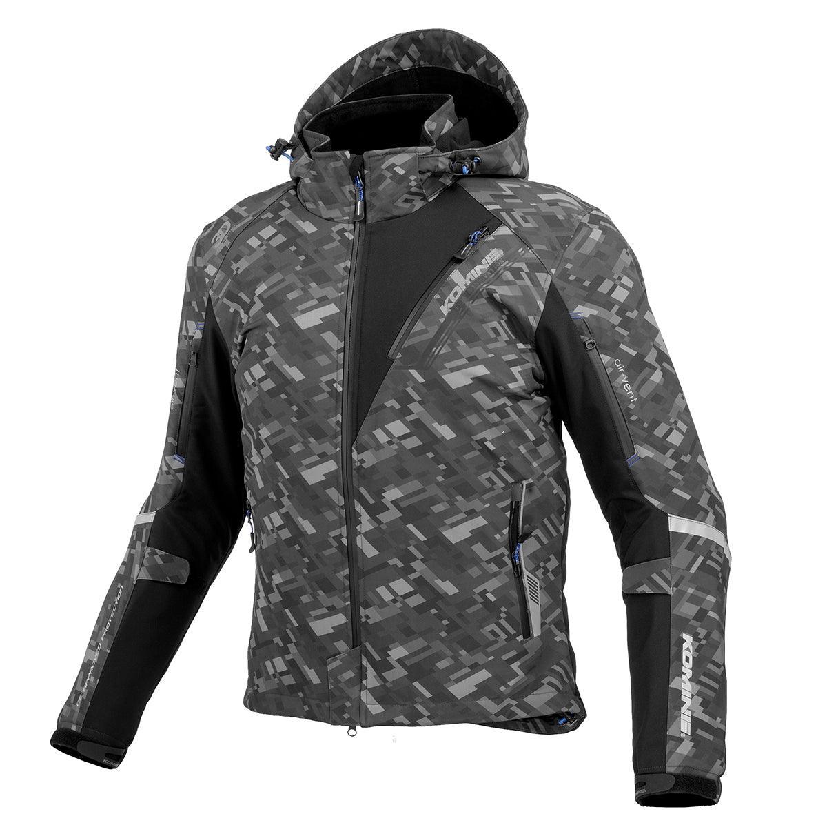 Bean's Moto Booth KOMINE Japanese motorcycle insulated riding racing jacket for autumn and winter, shown in the image.