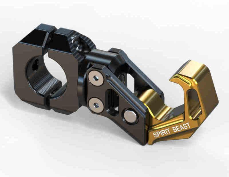 Motorcycle aluminum CNC alloy crash bar hook from Bean's Moto Booth, designed as a durable accessory for motorcycle safety.