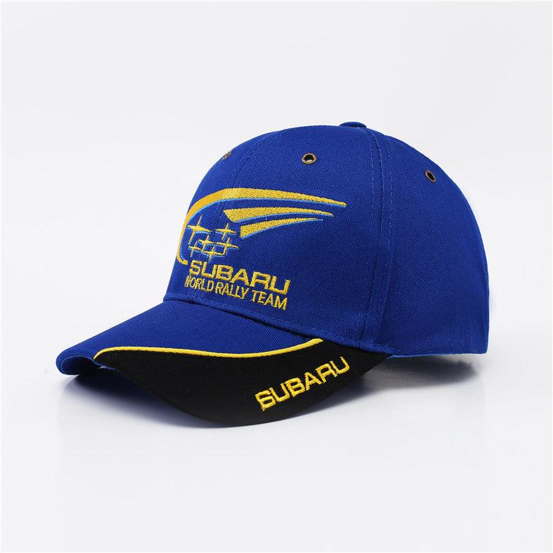 Decorative sport motorcycle baseball cap by Bean's Moto Booth featuring a bold motorcycle graphic on the front.