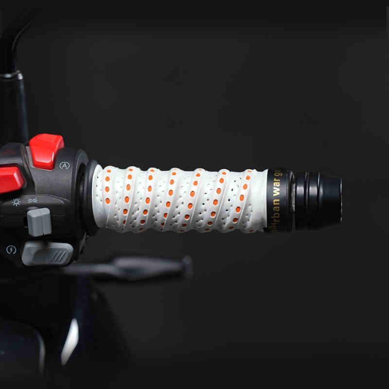 Motorcycle anti-slip and breathable handlebar grips by Bean's Moto Booth, designed for secure, comfortable riding.