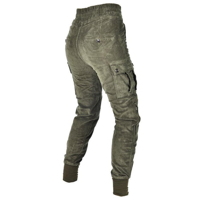 Loong Biker™ women's Kevlar corduroy motorcycle pants from Bean's Moto Booth, featuring durable protective material and a stylish fit.