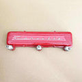 Vintage resin spark plug hook rack by Bean's Moto Booth with metal hooks for garage or workshop organization.