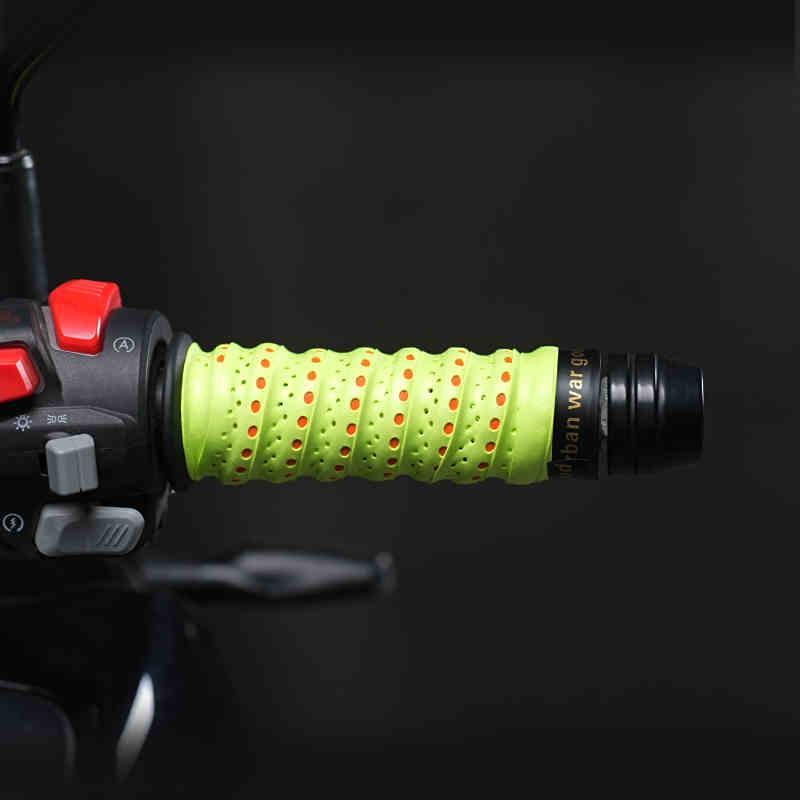 Motorcycle anti-slip and breathable handlebar grips by Bean's Moto Booth, designed for improved grip and comfort.
