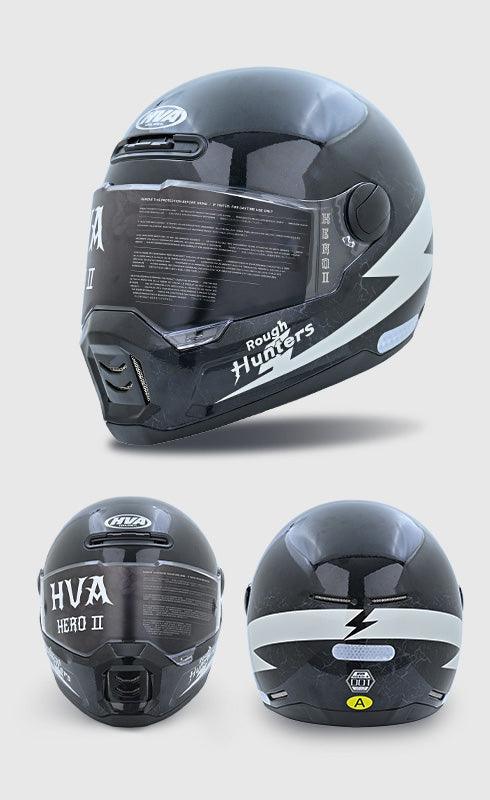 Decorative HVA™ Retro Full-Face Motorcycle Helmet by Bean's Moto Booth, featuring vintage design and detailed craftsmanship.