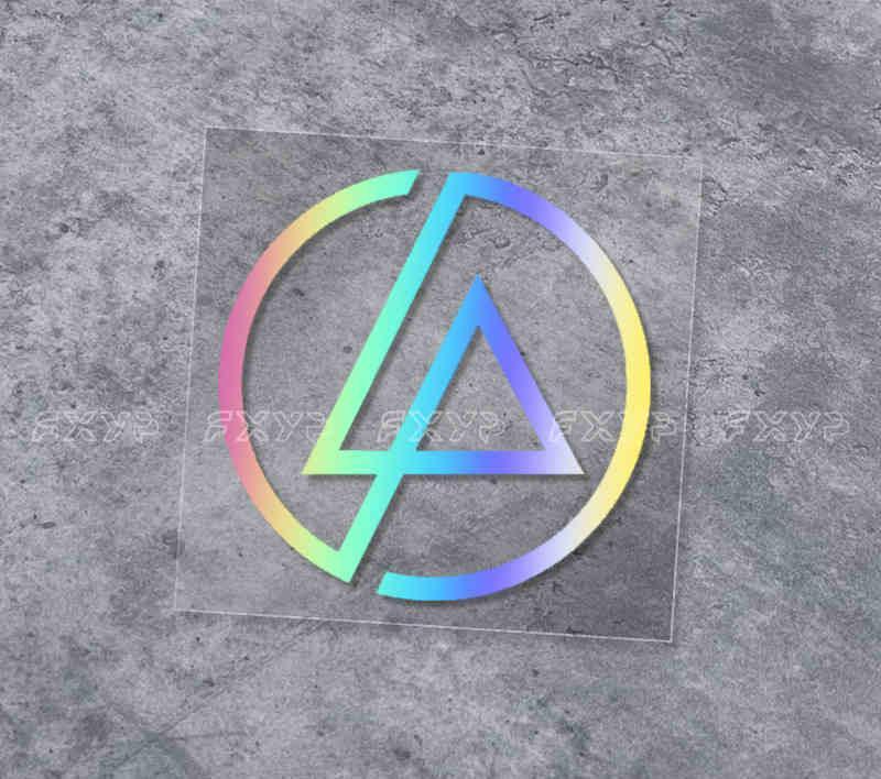 Linkin Park decor sticker by Bean's Moto Booth featuring the band’s logo and artwork, suitable for decorating laptops, notebooks, or walls.