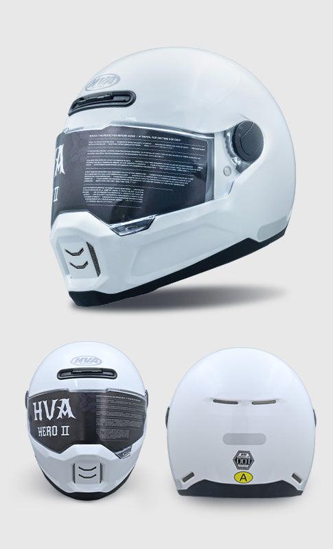Decorative HVA™ Retro Full-Face Motorcycle Helmet replica by Bean's Moto Booth, featuring vintage design and detailed craftsmanship.