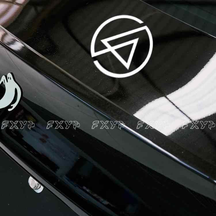 Linkin Park sticker for decor, featuring band artwork, designed by Bean's Moto Booth, suitable for decorating laptops or accessories.