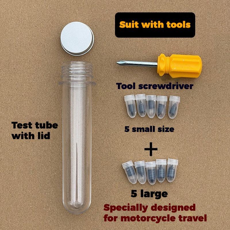 Bean's Moto Booth motorcycle portable tire repair plug for quick and easy motorcycle tire puncture repairs.