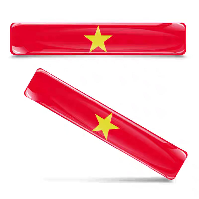 3D national flag motorcycle helmet decoration stickers by Bean's Moto Booth, featuring vibrant flag designs on helmet decals.