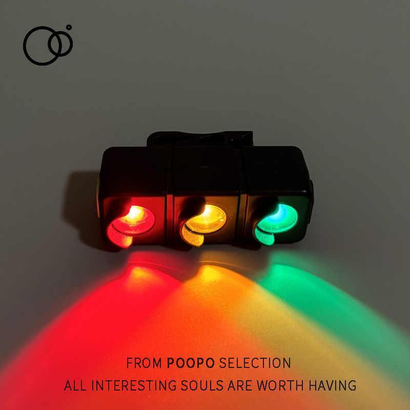 Bean's Moto Booth traffic light safety warning light for motorcycles, USB rechargeable, bright LED signal for visibility and safety.