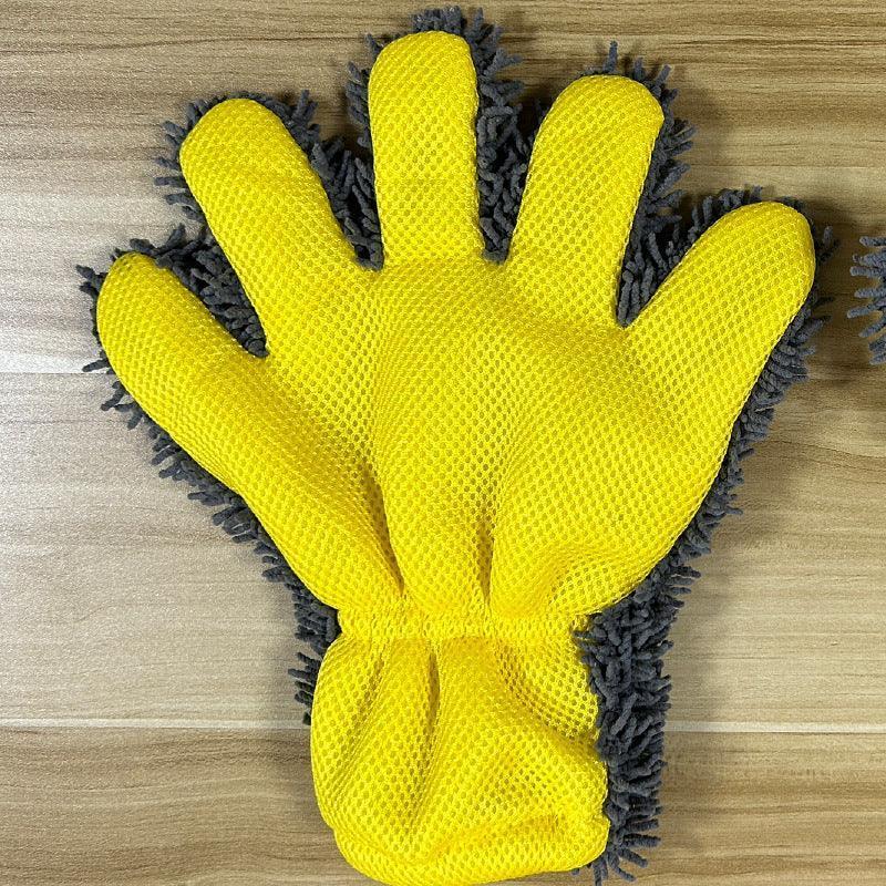 Bean's Moto Booth motorcycle washing gloves, durable and flexible, with textured grip for effective cleaning and protection during motorcycle wash.