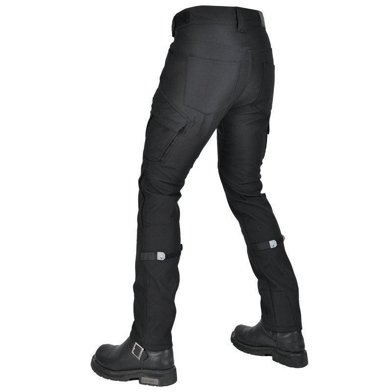 Men's functional winter motorcycle riding pants by Bean's Moto Booth, featuring durable fabric and reinforced knee protection.