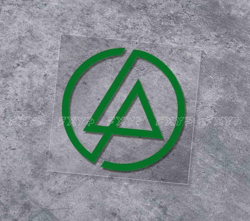 Linkin Park decor sticker from Bean's Moto Booth featuring band logo and artwork, ideal for decorating surfaces.