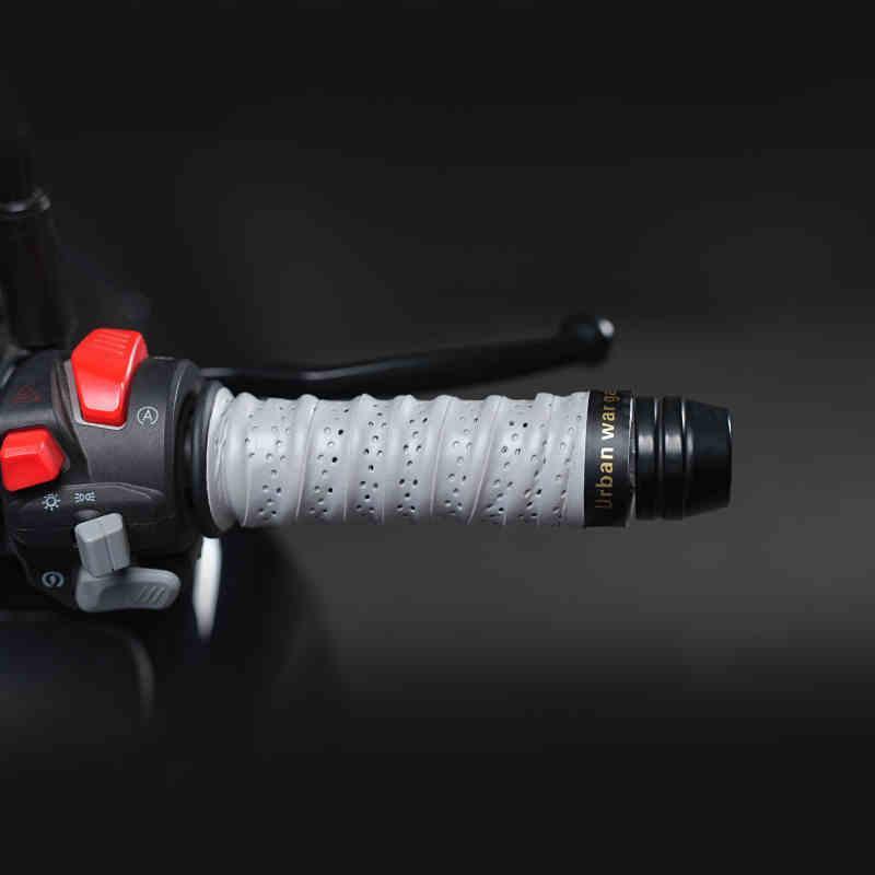 Motorcycle anti-slip, breathable handlebar grips by Bean's Moto Booth, designed for secure, comfortable riding.