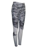 All sport leggings with striped marlin ocean print pattern from Cognito Brands, Inc., featuring vibrant marine-inspired design.