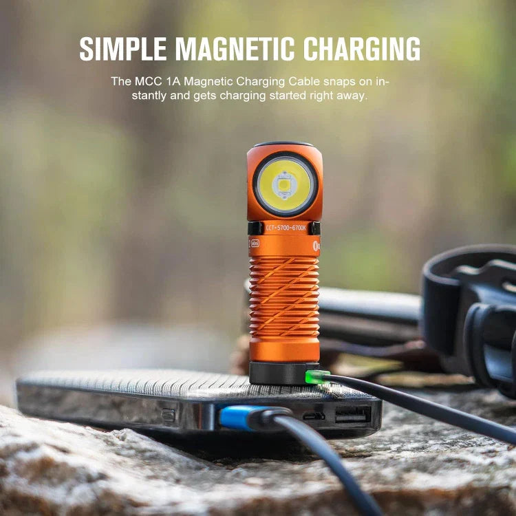 OLIGHT PERUN2MINIOG Perun 2 Mini LED Rechargeable Headlamp - Orange - OVERLANDERS Outfitter