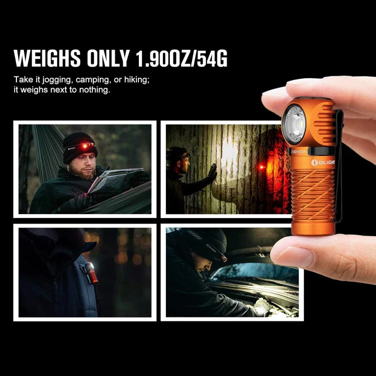 OLIGHT PERUN2MINIOG Perun 2 Mini LED Rechargeable Headlamp - Orange - OVERLANDERS Outfitter