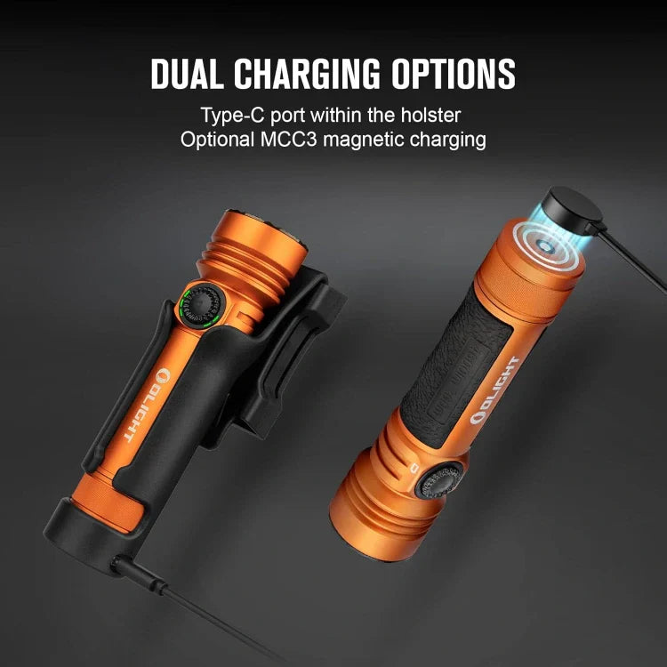 OLIGHT SEEKER4PROOG Seeker 4 Pro High Power Flashlight - Orange CW(5700~7000K) - OVERLANDERS Outfitter