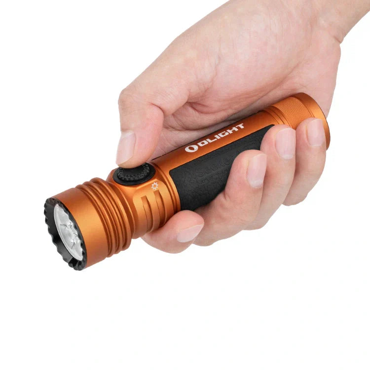 OLIGHT SEEKER4PROOG Seeker 4 Pro High Power Flashlight - Orange CW(5700~7000K) - OVERLANDERS Outfitter