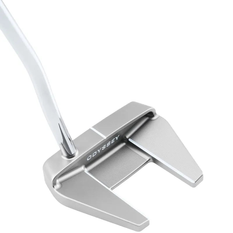 Odyssey Ai-ONE Milled Seven T-DB Putter by ParWestGolf, close-up of the black putter with milled face and T-Design blade shape