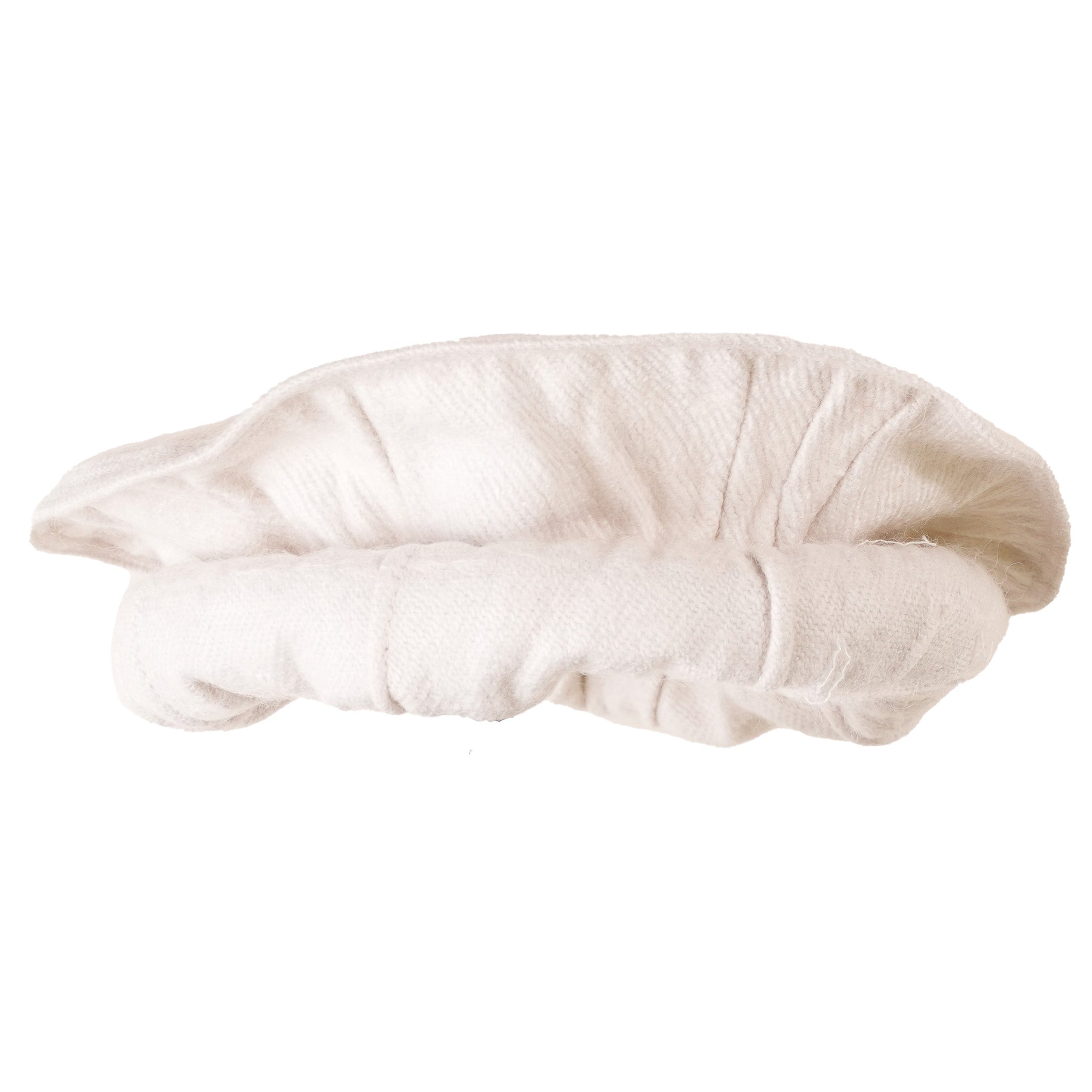Off-white Pakistani wool Pakol hat from Americana Pipedream Apparel, featuring traditional round design and soft wool material.
