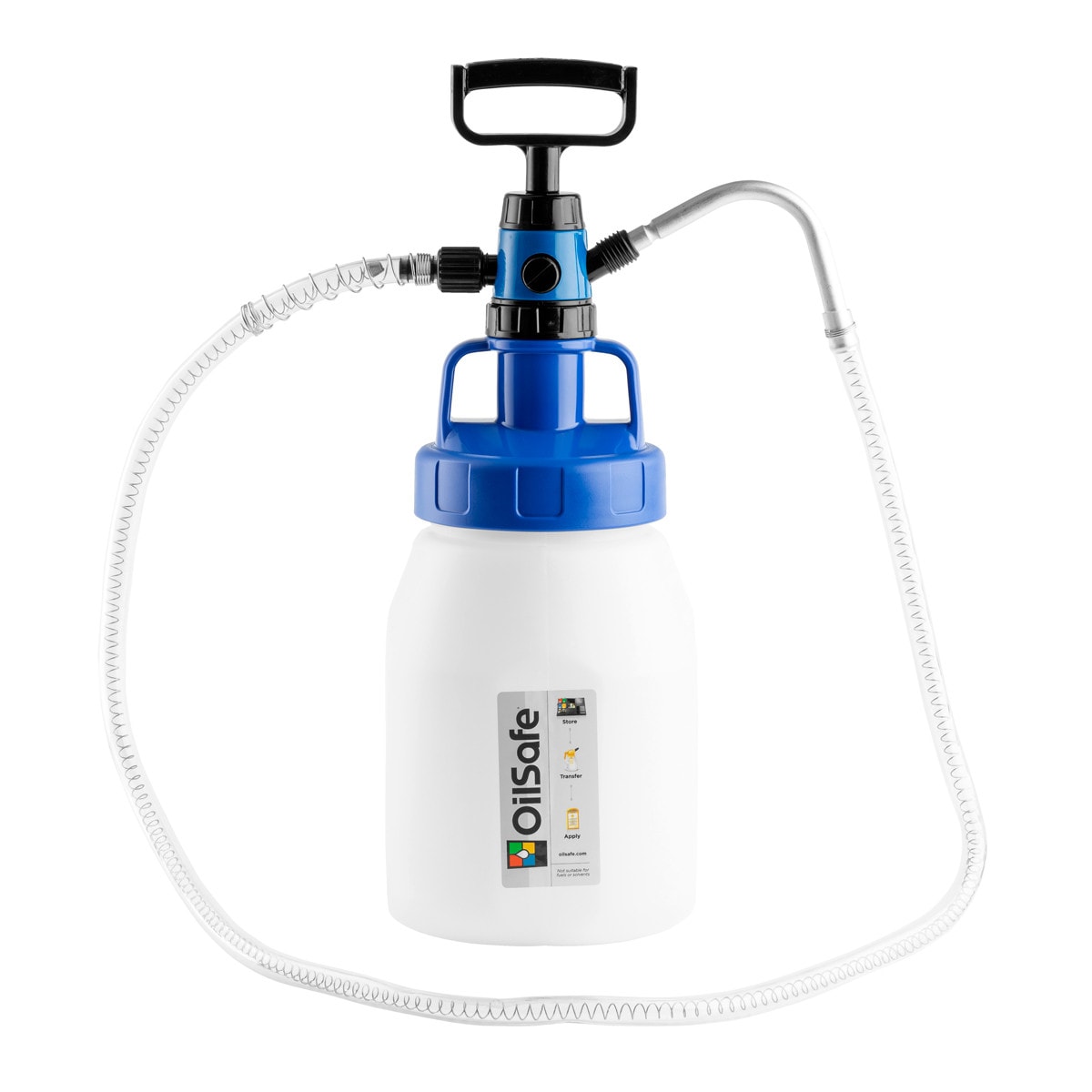 OilSafe premium fluid transfer pump kit from DRIVEN Racing Shop, designed for oil transfer with ISO 680 and SAE 250 compatibility.