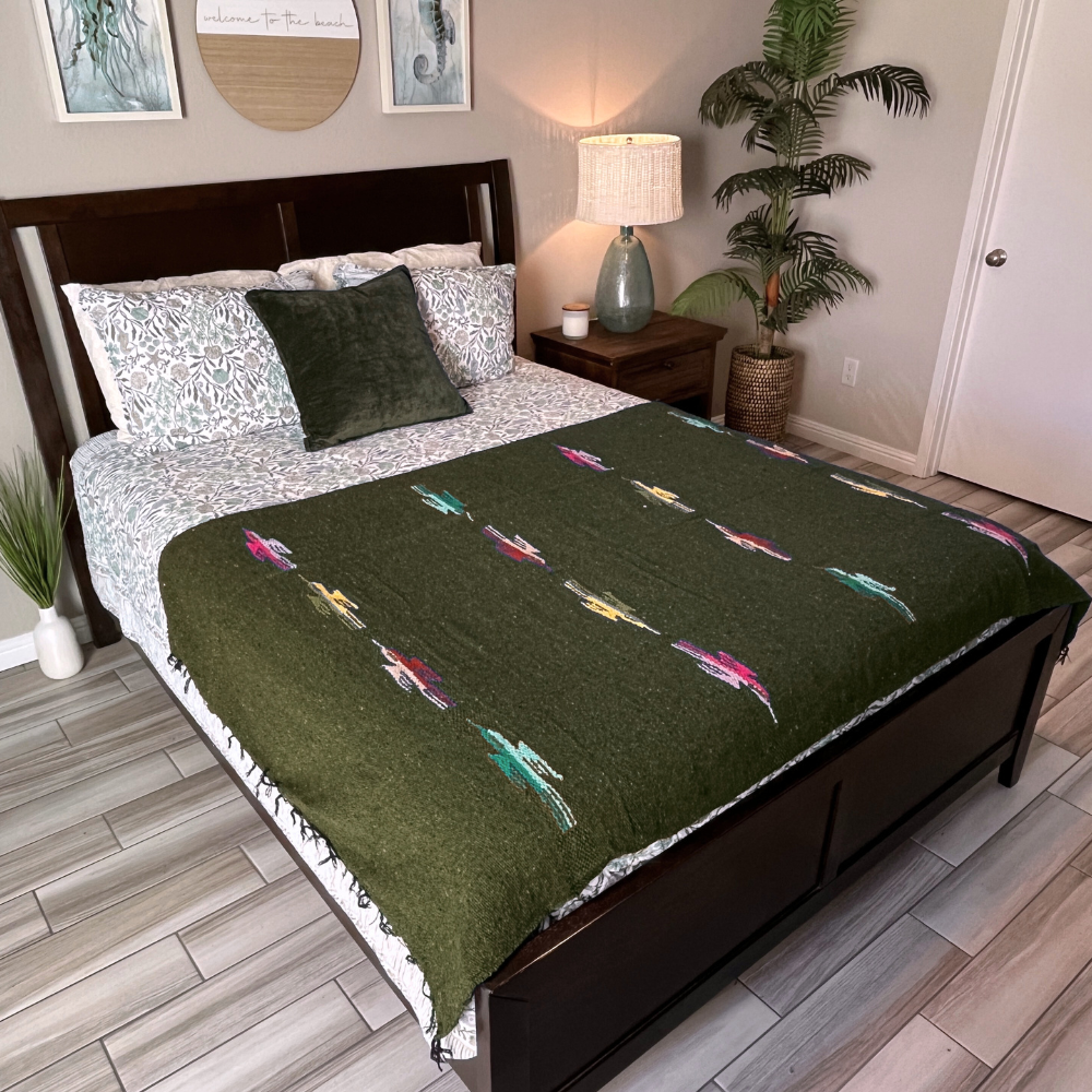 Olive Green Thunderbird Blanket - OVERLANDERS Outfitter