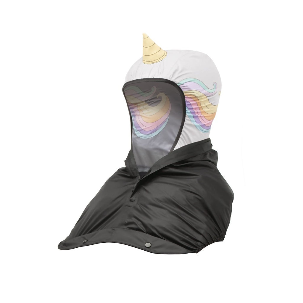 Grey Tucano Urbano thermal child bike seat rain cover with hood, designed for bicycle rain protection by ZEITBIKE.
