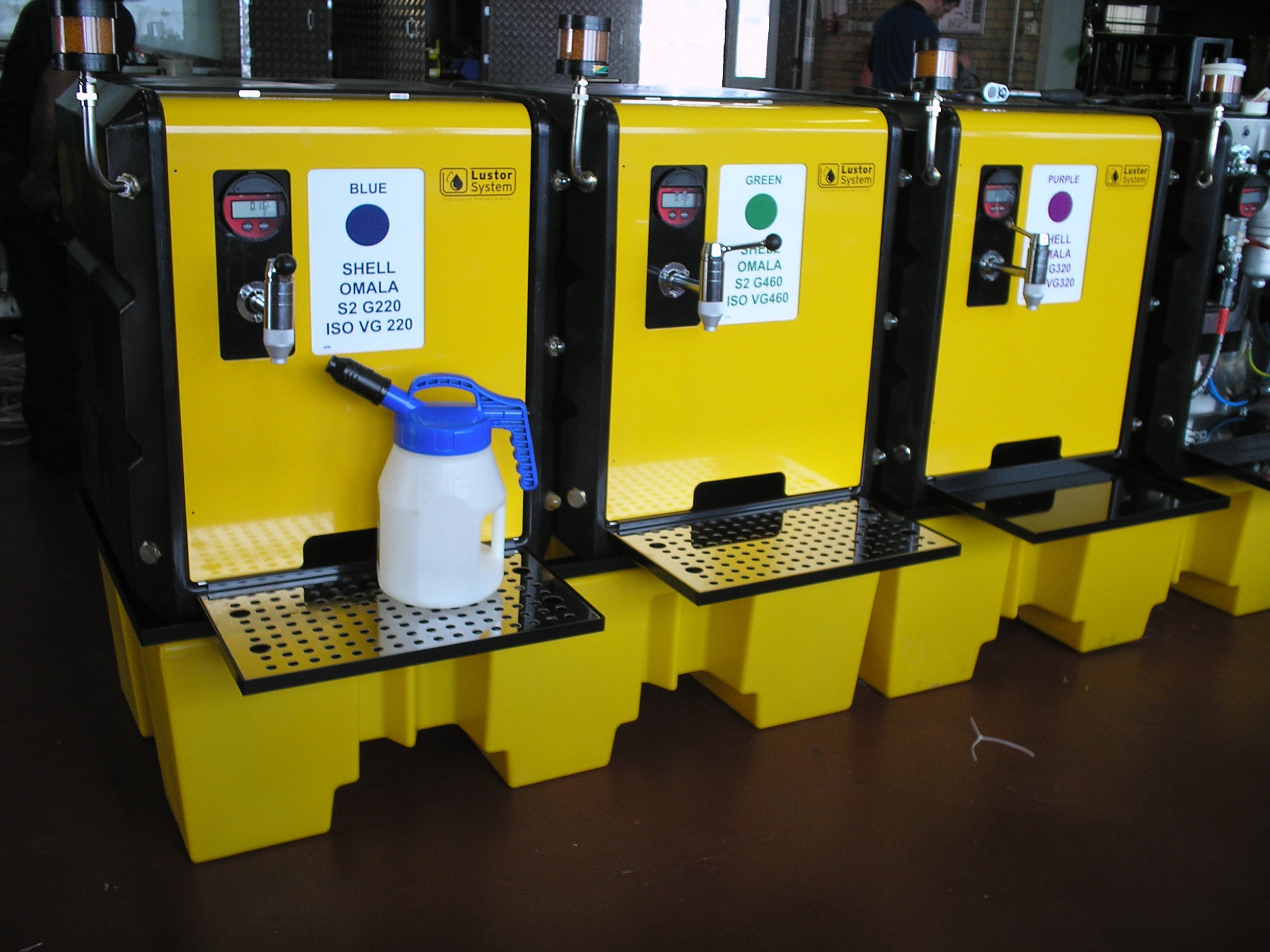 OilSafe Starter Kit by DRIVEN Racing Shop with fluid transfer containers for engine oil and fluid management.