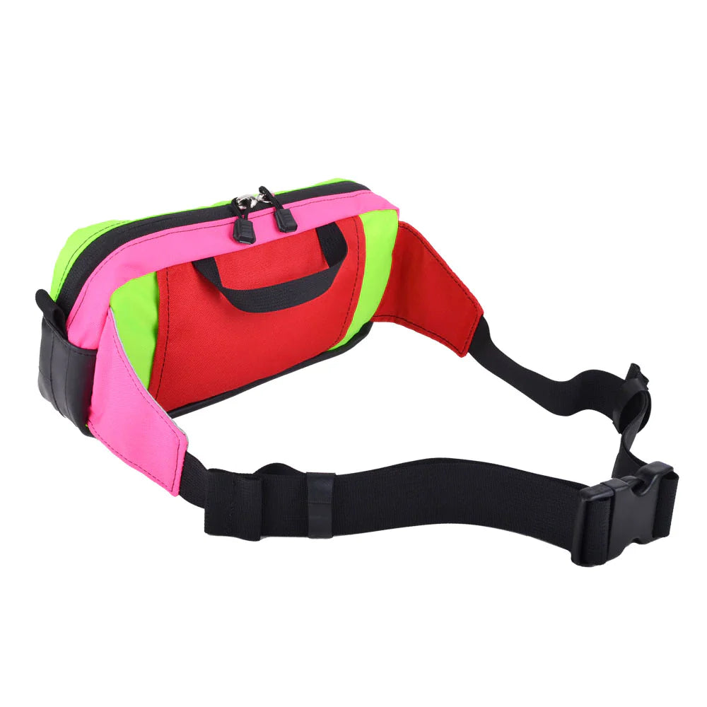 ZEITBIKE Green Guru Packster Hip Pack in green, shown from right back perspective, compact bag suitable for cycling and outdoor use.