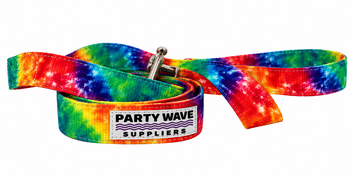 PARTY WAVE Supplies Standard Pet Leash – Tie Dye