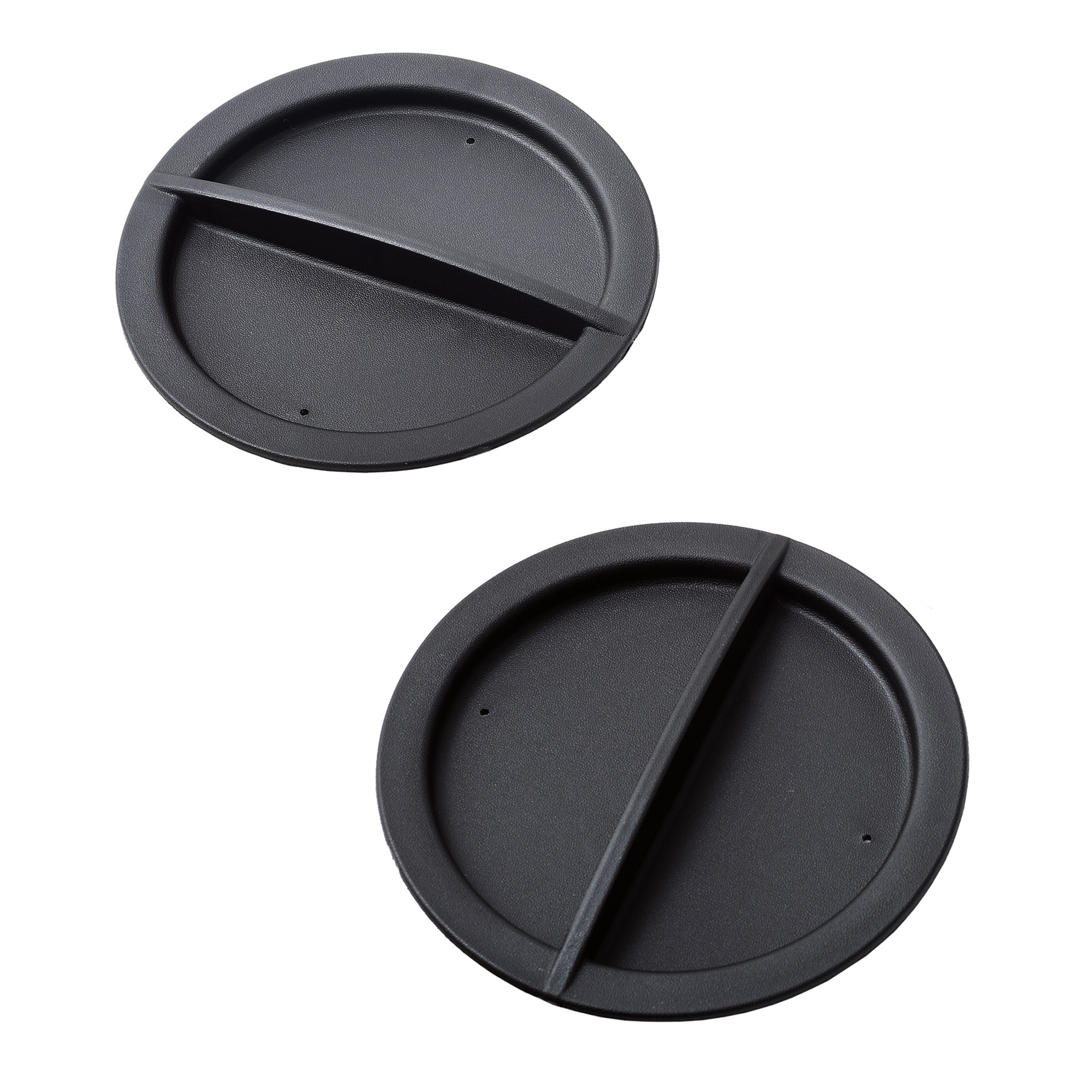 Two Flame King replacement caps for dual propane tank covers, designed for secure fit and easy access.