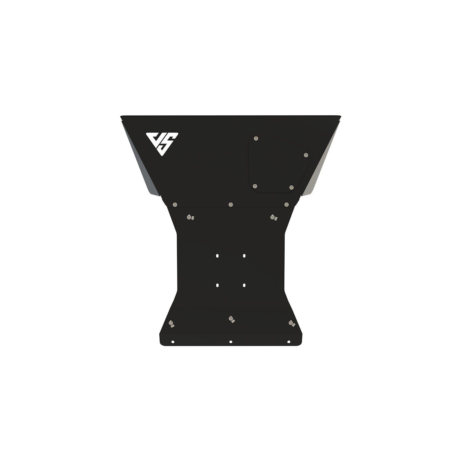 Black Sprinter skid plate from The Van Mart's VanSpeed DIY Collection, showcasing a durable protective design for vans.