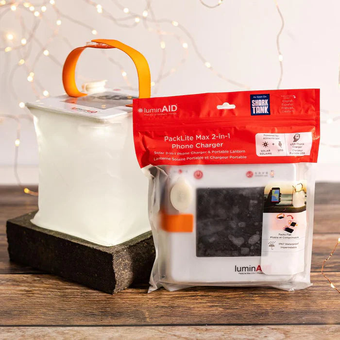 Alpenglow Readiness Supply PackLite Max 2-in-1 Power Lantern with packaging, designed for outdoor use.