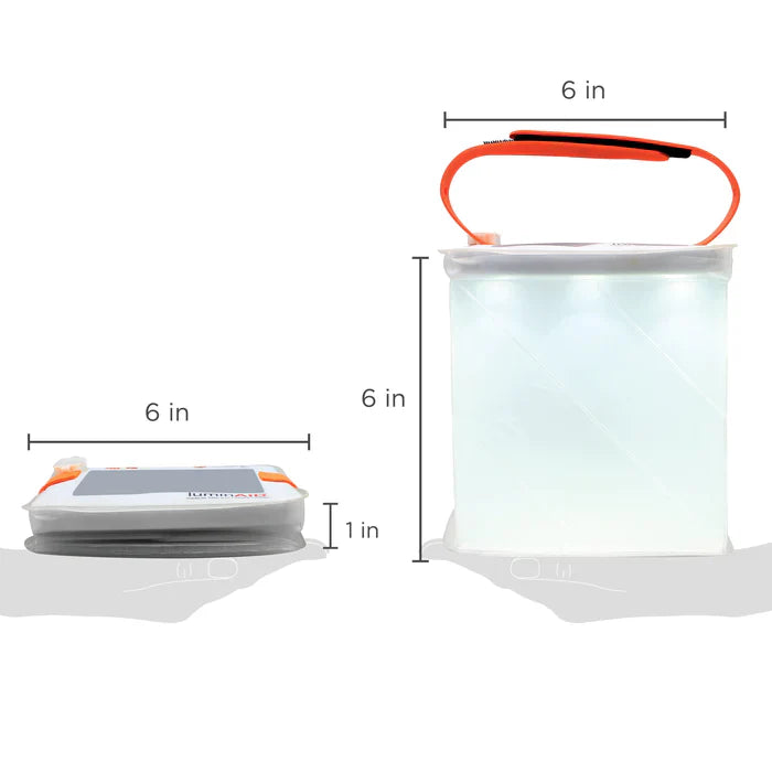 Alpenglow Readiness Supply PackLite Titan 2-in-1 Power Lantern in an outdoor setting, showcasing its bright light and design.