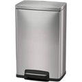 Stainless steel 13-gallon kitchen trash can with step lid by HomePacific, featuring a sleek, modern design and easy foot operation.