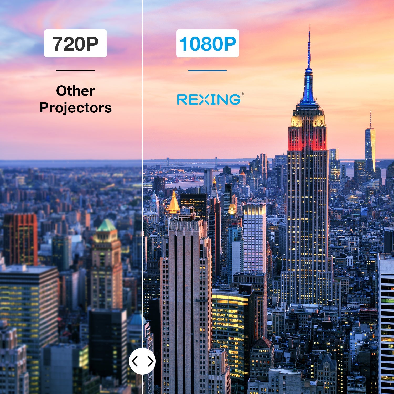 REXING PRD615 Smart Home Projector 750 ANSI Lumens HD - We The Collective