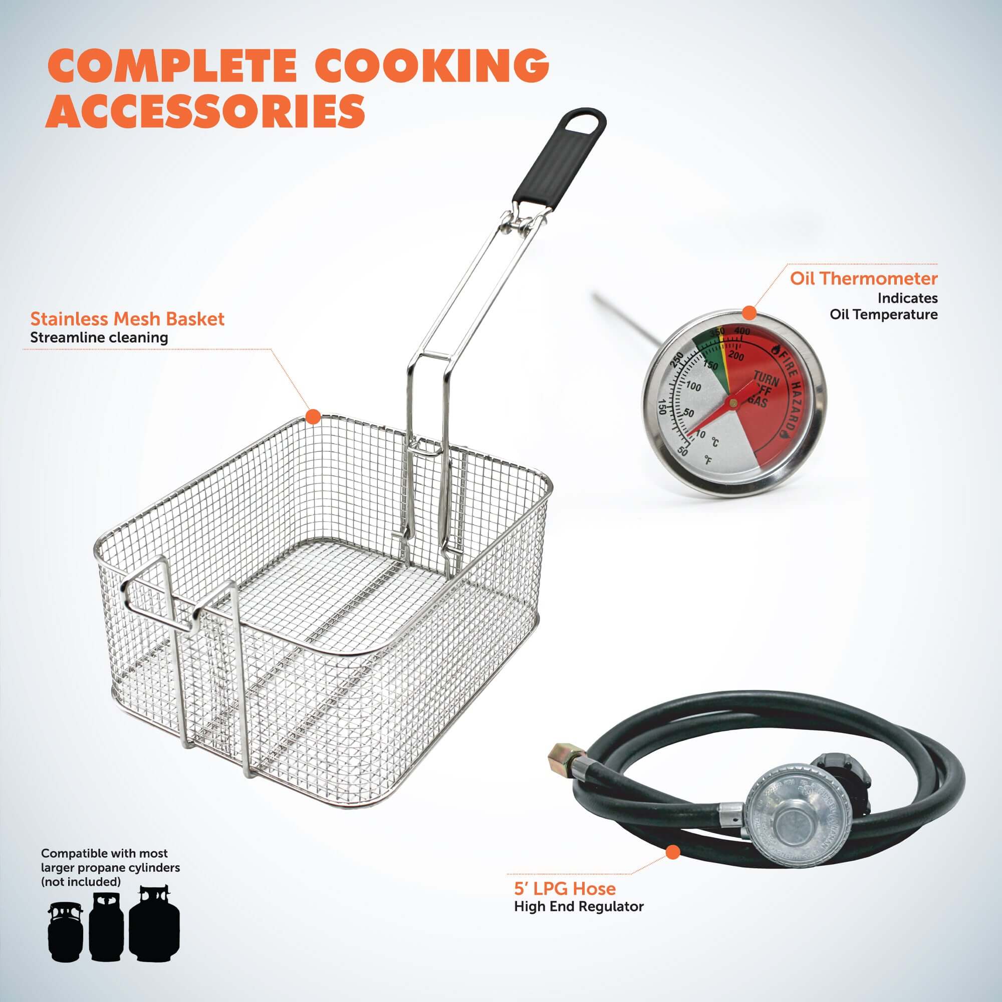 Flame King Proleo Portable Propane Deep Fryer - We The Collective