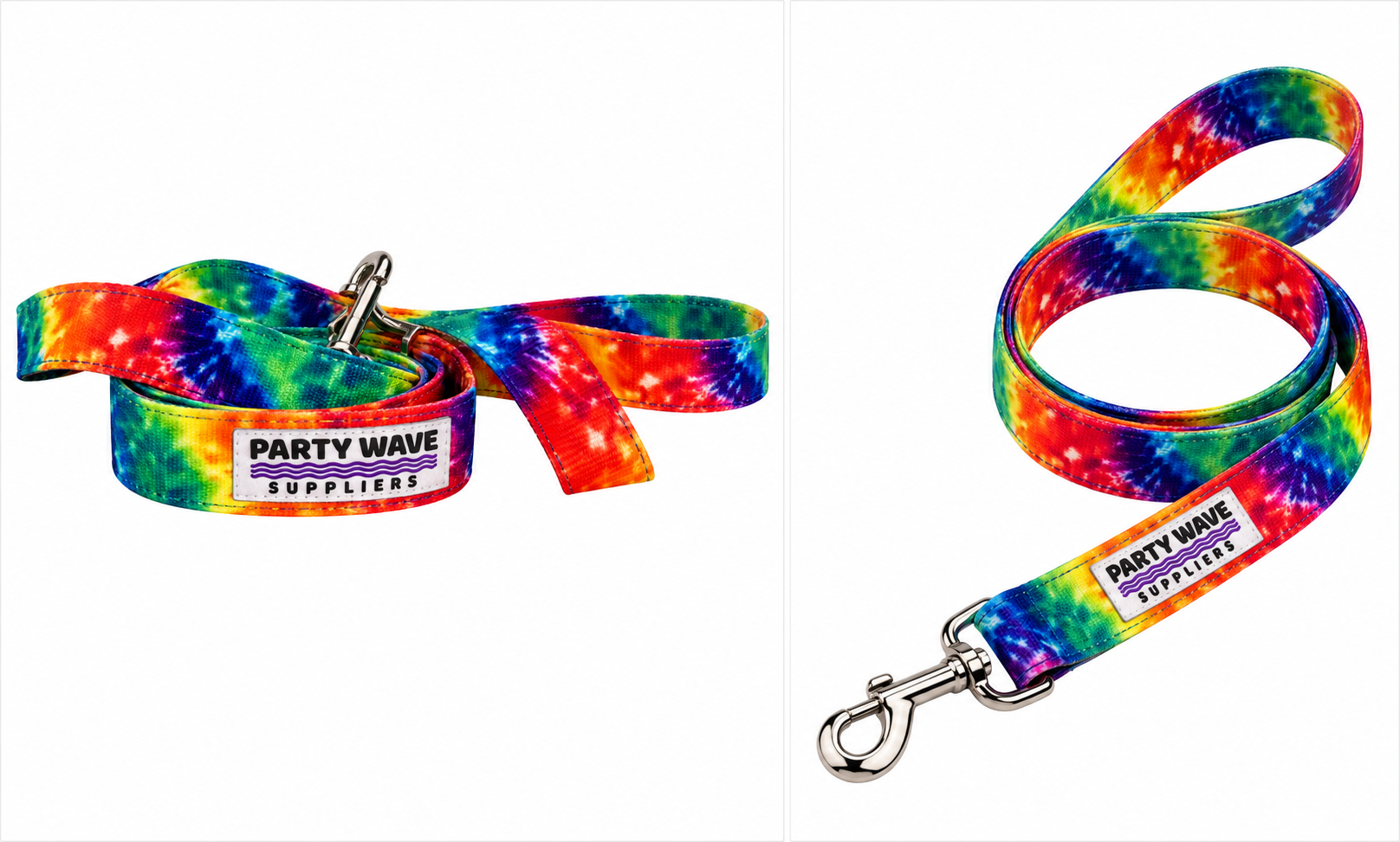 PARTY WAVE Supplies Standard Pet Leash – Tie Dye