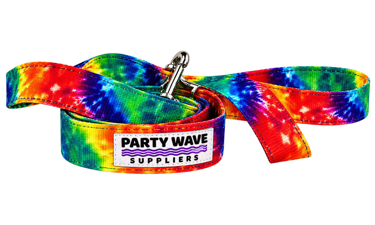 PARTY WAVE Supplies Standard Pet Leash – Tie Dye