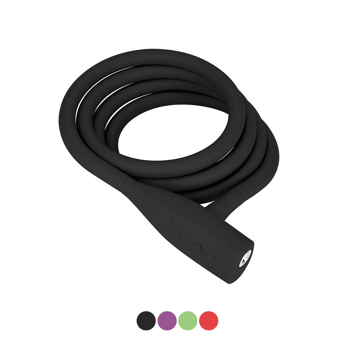 Knog Party Coil cable lock by ZEITBIKE with colorful coil design and key mechanism for bike security.