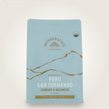 Front view of Wonderstate Coffee Organic Peru San Fernando coffee bag showing the label and packaging design.
