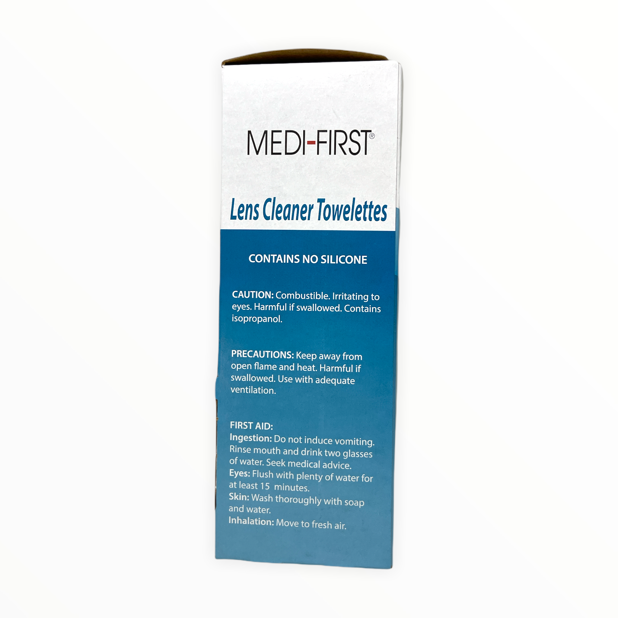 Alpenglow Lens Cleaner Towelettes in a pack, designed for cleaning lenses and optical surfaces effectively.