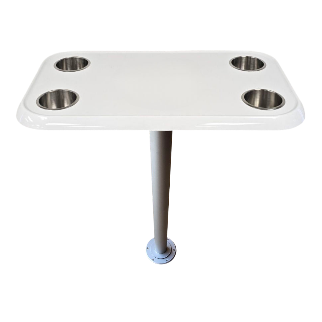 RV Side Tables | RV End Tables - Table Set - 6" Flush Mount Floor Plate / Anti Wobble, Cocktail Design (6 colors) - OVERLANDERS Outfitter