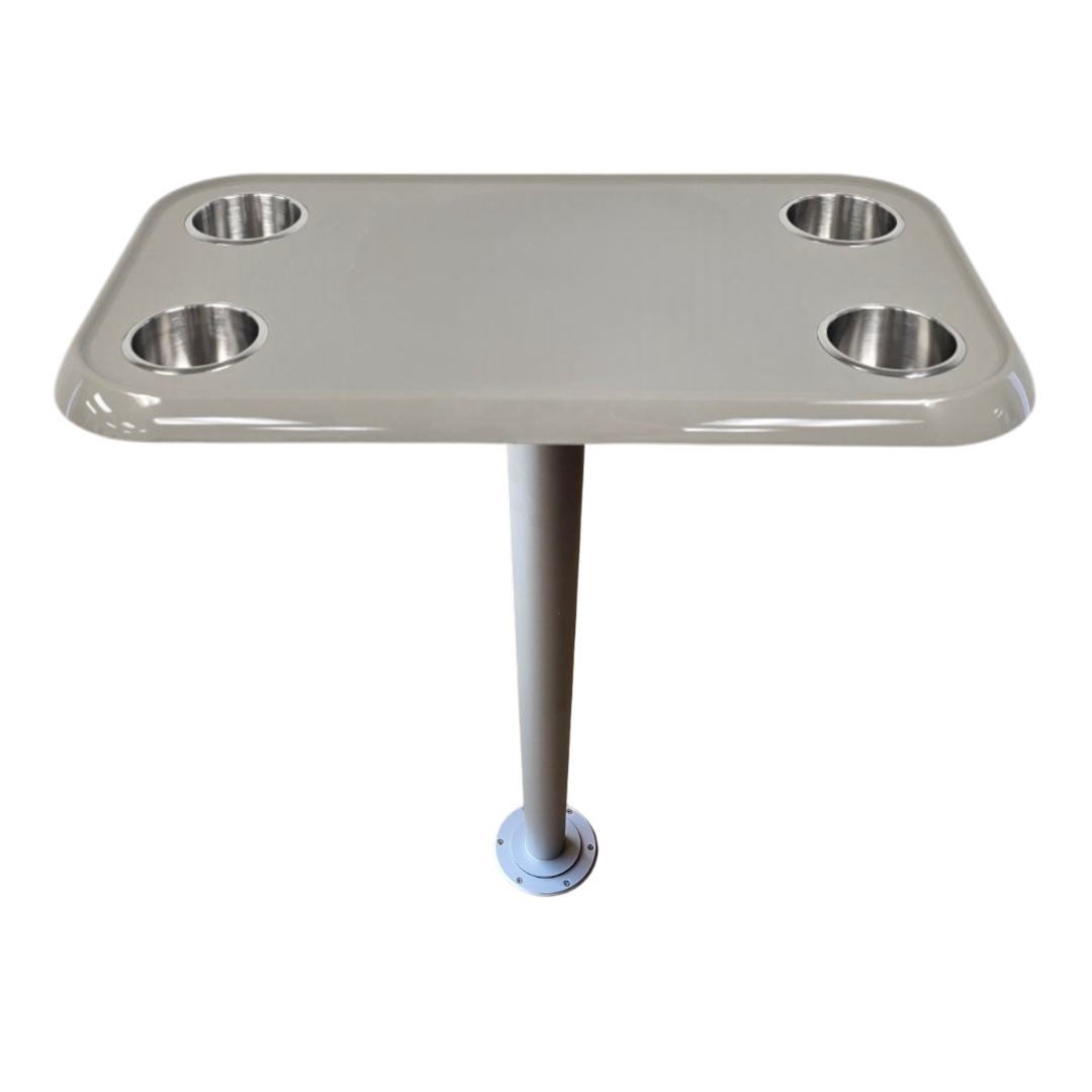 RV Side Tables | RV End Tables - Table Set - 6" Flush Mount Floor Plate / Anti Wobble, Cocktail Design (6 colors) - OVERLANDERS Outfitter