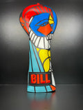 Picasso stain glass golf club headcover by ParWestGolf featuring colorful stained glass design and soft fabric exterior.