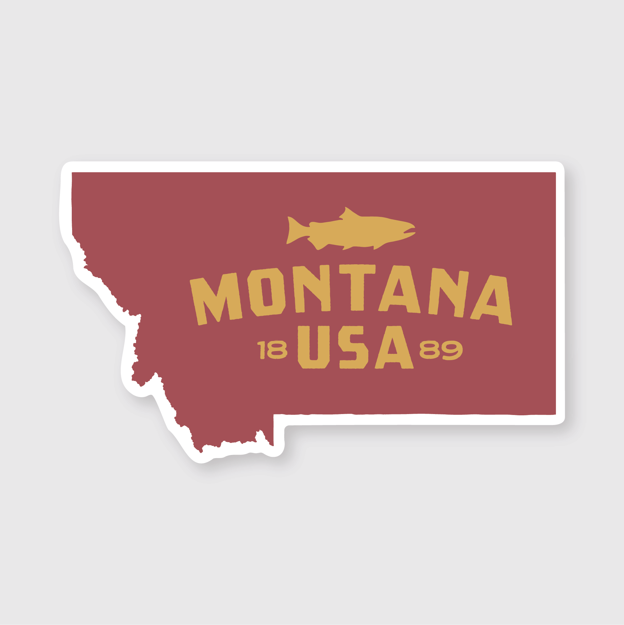 Montana Simple State Sticker