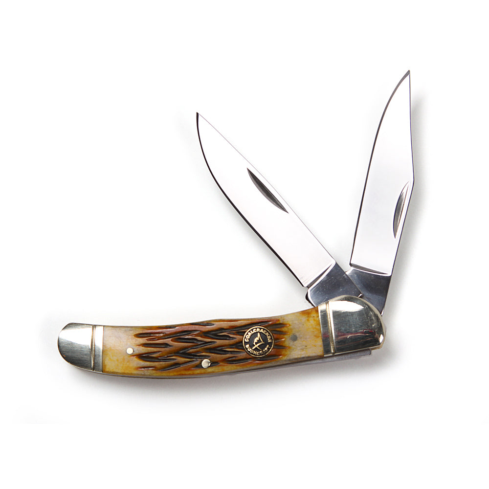 Jigged Bone Pocket Hunter Knife